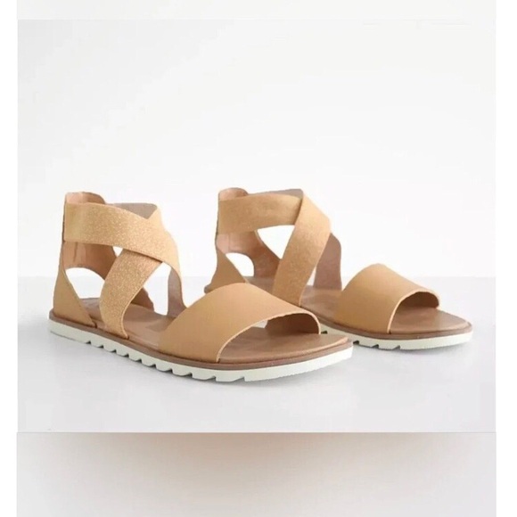 Sorel Shoes - SOREL Women's Beige Cross-Strap Sandals